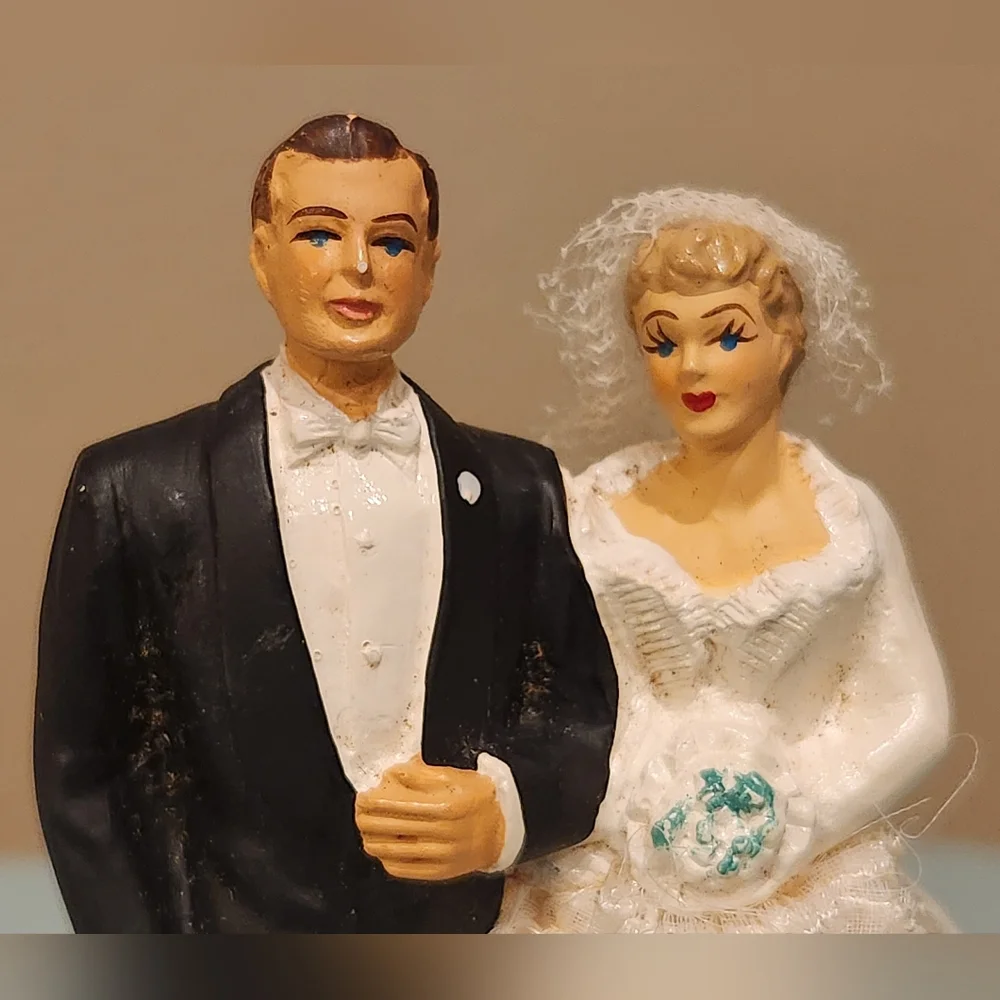 Vintage Wedding Cake Topper Classic Bride And Groom